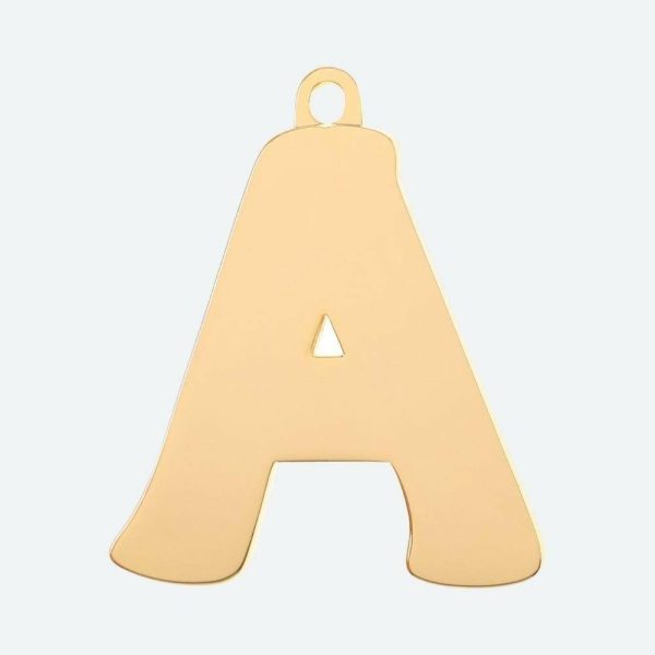 Initial Letter Jewelry Tag – A | Spark Paws Letter Jewelry Dog Tags Chains & Tags Gold