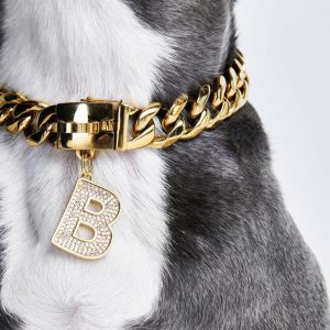 Initial Letter Jewelry Tag – B | Spark Paws Letter Jewelry Dog Tags Chains & Tags Gold