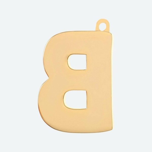 Initial Letter Jewelry Tag – B | Spark Paws Letter Jewelry Dog Tags Chains & Tags Gold