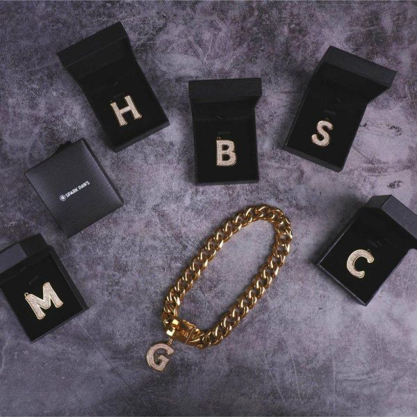 Initial Letter Jewelry Tag – B | Spark Paws Letter Jewelry Dog Tags Chains & Tags Gold