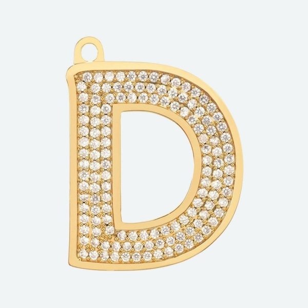 Initial Letter Jewelry Tag – D | Spark Paws Letter Jewelry Dog Tags Chains & Tags Gold