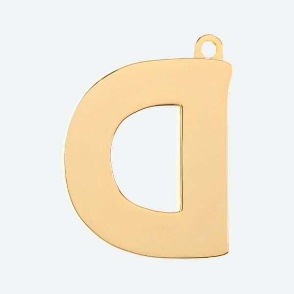 Initial Letter Jewelry Tag – D | Spark Paws Letter Jewelry Dog Tags Chains & Tags Gold