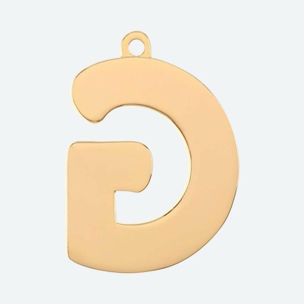 Initial Letter Jewelry Tag – G | Spark Paws Letter Jewelry Dog Tags Chains & Tags Gold