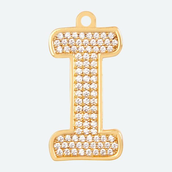 Initial Letter Jewelry Tag – I | Spark Paws Letter Jewelry Dog Tags Chains & Tags Gold