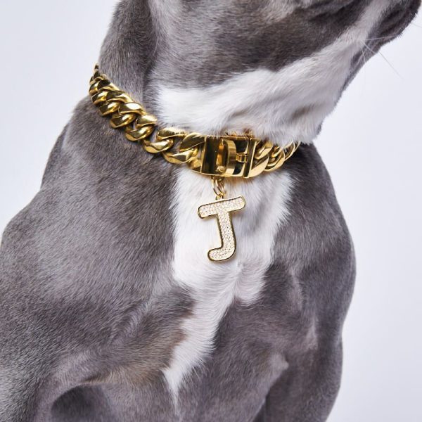 Initial Letter Jewelry Tag – J | Spark Paws Letter Jewelry Dog Tags Chains & Tags Gold