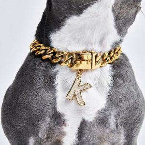 Initial Letter Jewelry Tag – K | Spark Paws Letter Jewelry Dog Tags Chains & Tags Gold