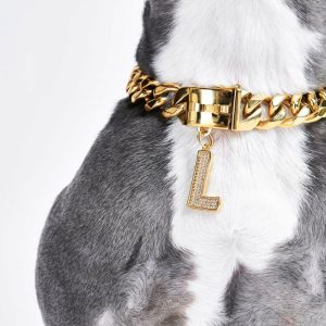 Initial Letter Jewelry Tag – L | Spark Paws Letter Jewelry Dog Tags Chains & Tags Gold