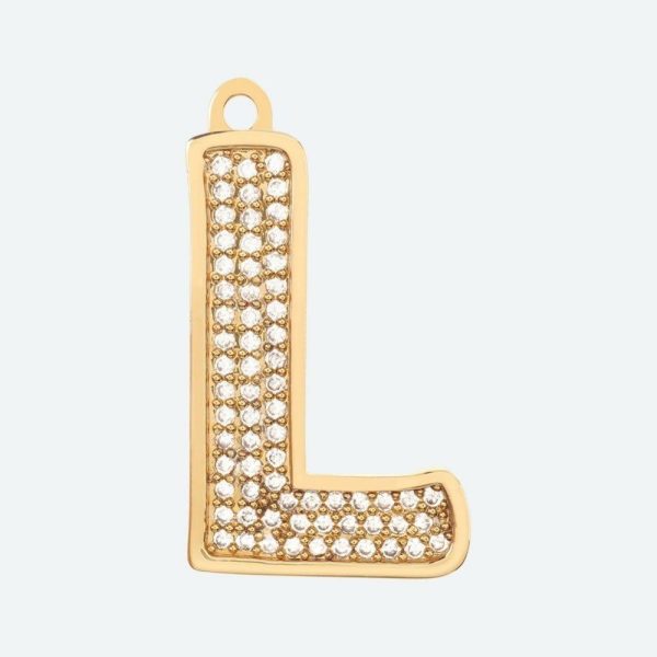 Initial Letter Jewelry Tag – L | Spark Paws Letter Jewelry Dog Tags Chains & Tags Gold