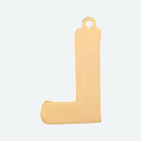 Initial Letter Jewelry Tag – L | Spark Paws Letter Jewelry Dog Tags Chains & Tags Gold