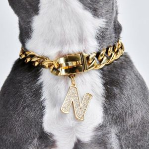 Initial Letter Jewelry Tag – N | Spark Paws Letter Jewelry Dog Tags Chains & Tags Gold