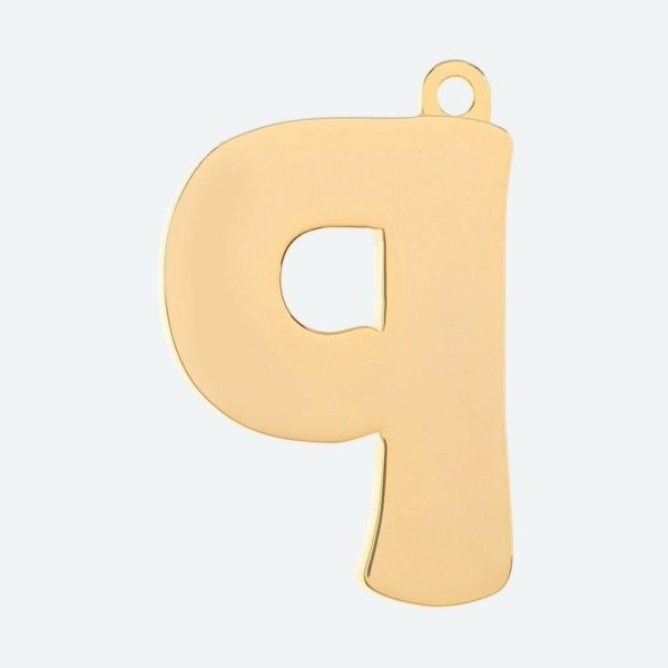 Initial Letter Jewelry Tag – P | Spark Paws Letter Jewelry Dog Tags Chains & Tags Gold