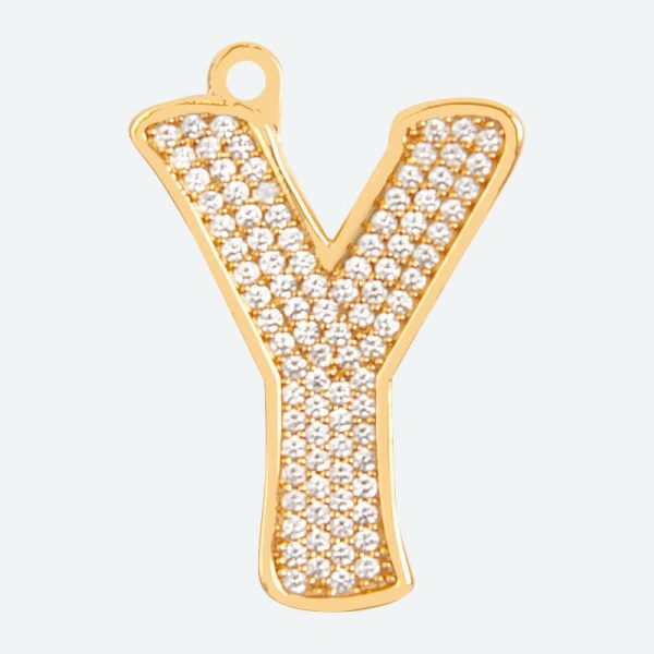 Initial Letter Jewelry Tag – Y | Spark Paws Letter Jewelry Dog Tags Chains & Tags Gold