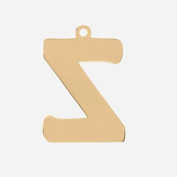 Initial Letter Jewelry Tag – Z | Spark Paws Letter Jewelry Dog Tags Chains & Tags Gold