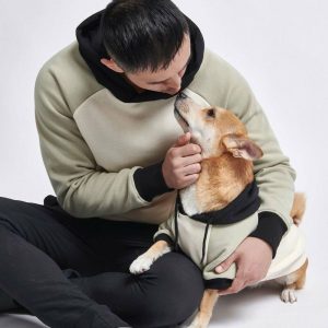 Olive Cream Human Hoodie | Spark Paws Dog and Owner Matching Sets Dog & Owner Matching Sets Dog & Owner Matching Sets