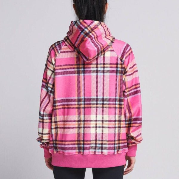 Pink Plaid Human Hoodie | Spark Paws Dog and Owner Matching Sets Dog & Owner Matching Sets Dog & Owner Matching Sets