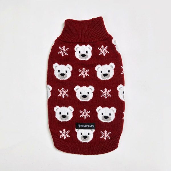 Polar Bear Knit Dog Sweater | Spark Paws Dog Knit Sweaters Dog Knit Sweaters Dog Knit Sweaters