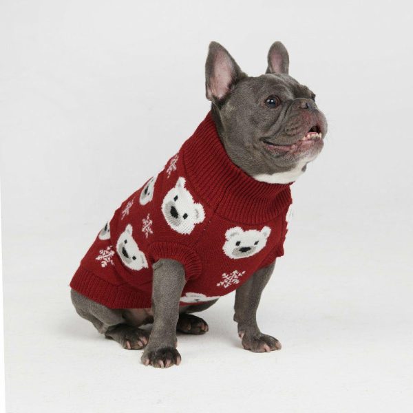 Polar Bear Knit Dog Sweater | Spark Paws Dog Knit Sweaters Dog Knit Sweaters Dog Knit Sweaters