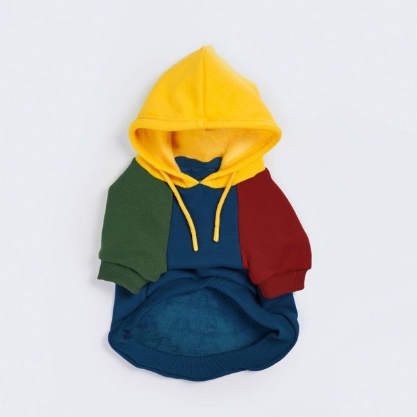 Primary Color Block Dog Hoodie | Spark Paws Dog Hoodies Dog & Owner Matching Sets Dog & Owner Matching Sets