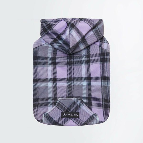 Purple Plaid Dog Hoodie | Spark Paws Dog and Owner Matching Sets Dog & Owner Matching Sets Dog & Owner Matching Sets