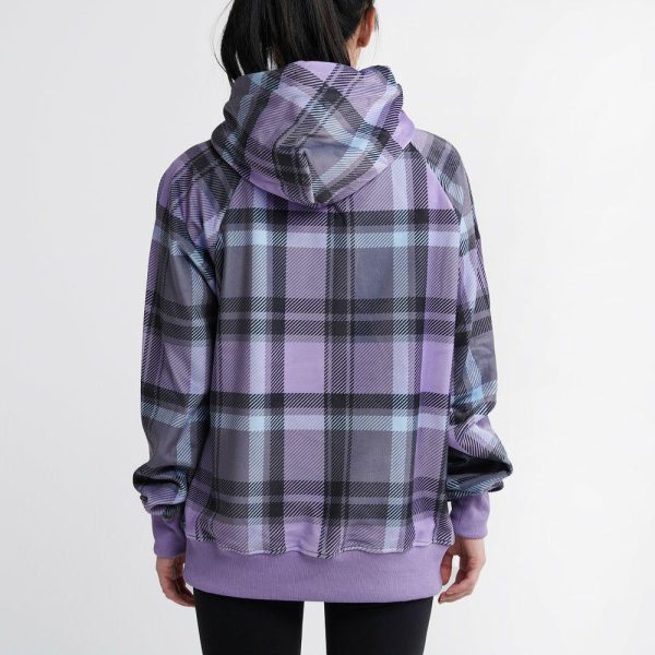 Purple Plaid Human Hoodie | Spark Paws Dog and Owner Matching Sets Dog & Owner Matching Sets Dog & Owner Matching Sets