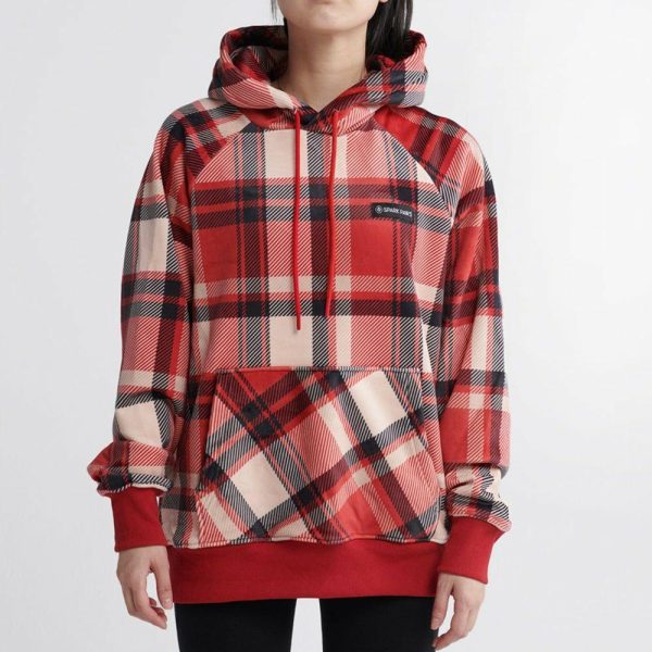 Red Plaid Human Hoodie | Spark Paws Dog and Owner Matching Sets Dog & Owner Matching Sets Dog & Owner Matching Sets