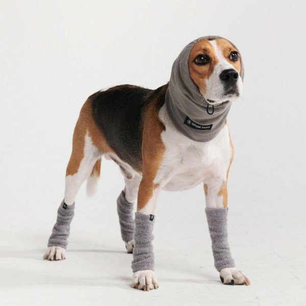 Stretchy Fleece Dog Leg Warmer Sleeves – Grey | Spark Paws Dog Hats and Accessories Dog Hats & Accessories Dog Hats & Accessories