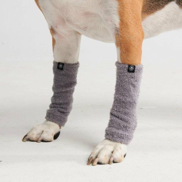 Stretchy Fleece Dog Leg Warmer Sleeves – Grey | Spark Paws Dog Hats and Accessories Dog Hats & Accessories Dog Hats & Accessories