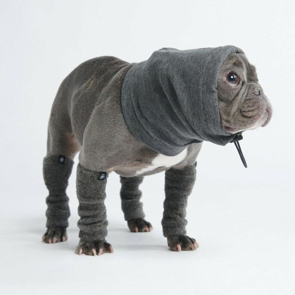 Stretchy Fleece Dog Leg Warmer Sleeves – Grey | Spark Paws Dog Hats and Accessories Dog Hats & Accessories Dog Hats & Accessories