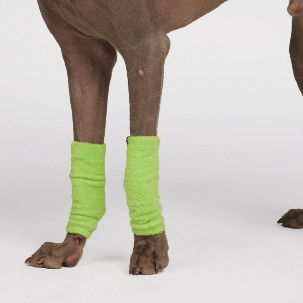 Stretchy Fleece Dog Leg Warmer Sleeves – Lime | Spark Paws Dog Hats and Accessories Dog Hats & Accessories