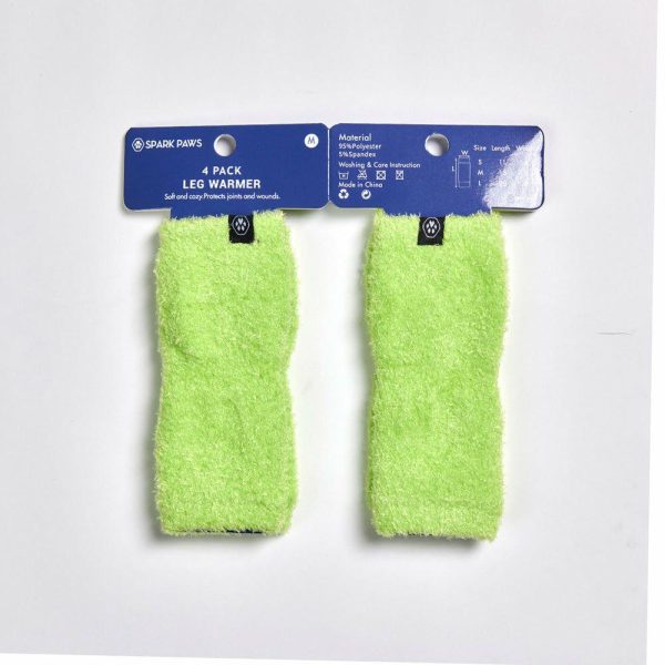 Stretchy Fleece Dog Leg Warmer Sleeves – Lime | Spark Paws Dog Hats and Accessories Dog Hats & Accessories