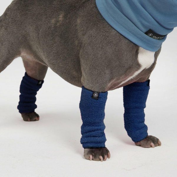 Stretchy Fleece Dog Leg Warmer Sleeves – Navy | Spark Paws Dog Hats and Accessories Dog Hats & Accessories Dog Hats & Accessories