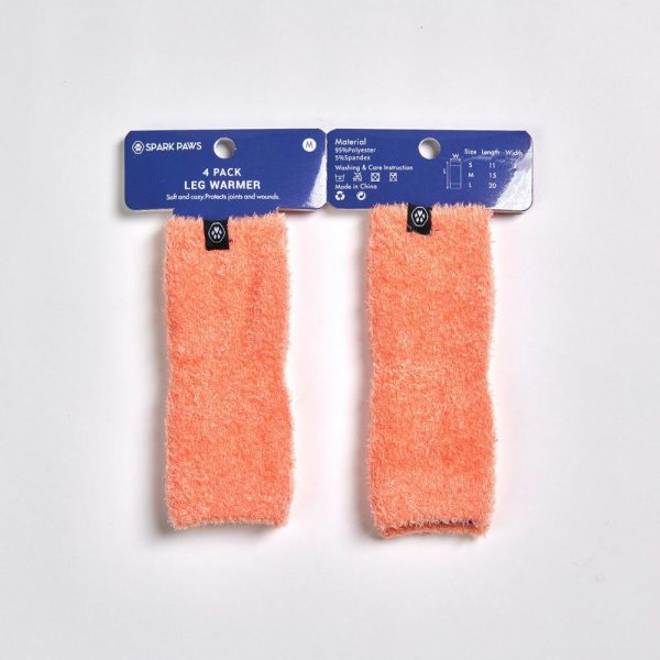 Stretchy Fleece Dog Leg Warmer Sleeves – Orange | Spark Paws Dog Hats and Accessories Dog Hats & Accessories Dog Hats & Accessories