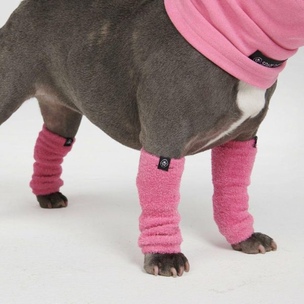 Stretchy Fleece Dog Leg Warmer Sleeves – Pink | Spark Paws Dog Hats and Accessories Dog Hats & Accessories Dog Hats & Accessories