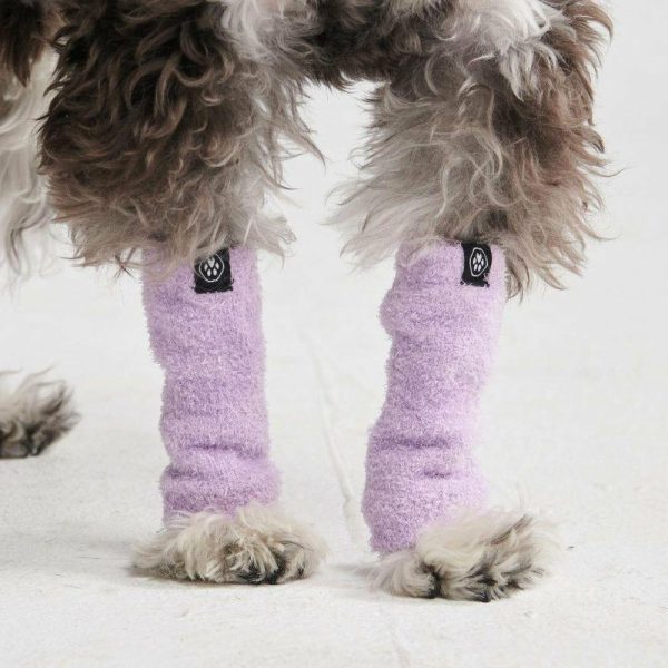 Stretchy Fleece Dog Leg Warmer Sleeves – Purple | Spark Paws Dog Hats and Accessories Dog Hats & Accessories Dog Hats & Accessories