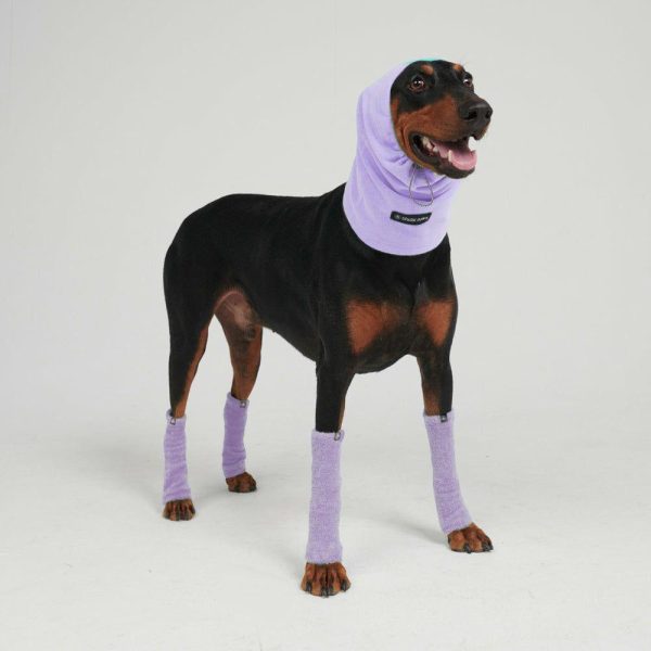 Stretchy Fleece Dog Leg Warmer Sleeves – Purple | Spark Paws Dog Hats and Accessories Dog Hats & Accessories Dog Hats & Accessories