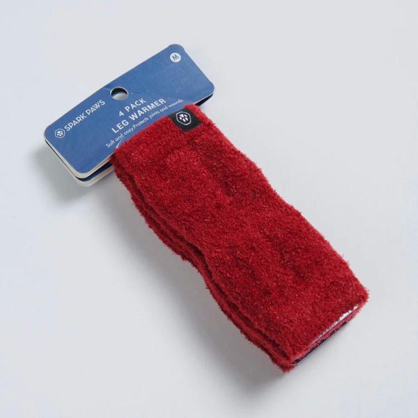 Stretchy Fleece Dog Leg Warmer Sleeves – Red | Spark Paws Dog Hats and Accessories Dog Hats & Accessories Dog Hats & Accessories