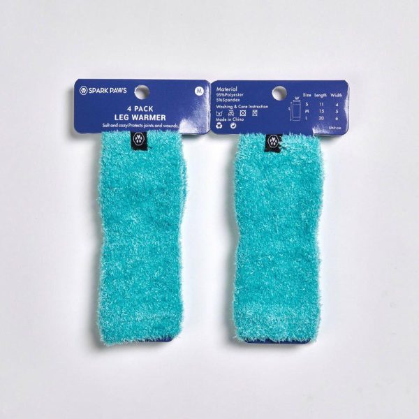 Stretchy Fleece Dog Leg Warmer Sleeves – Turquoise | Spark Paws Dog Hats and Accessories Dog Hats & Accessories Dog Hats & Accessories