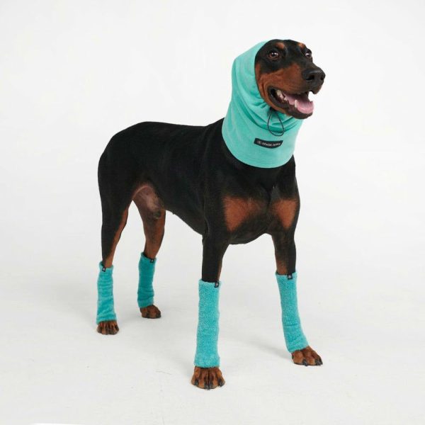 Stretchy Fleece Dog Leg Warmer Sleeves – Turquoise | Spark Paws Dog Hats and Accessories Dog Hats & Accessories Dog Hats & Accessories