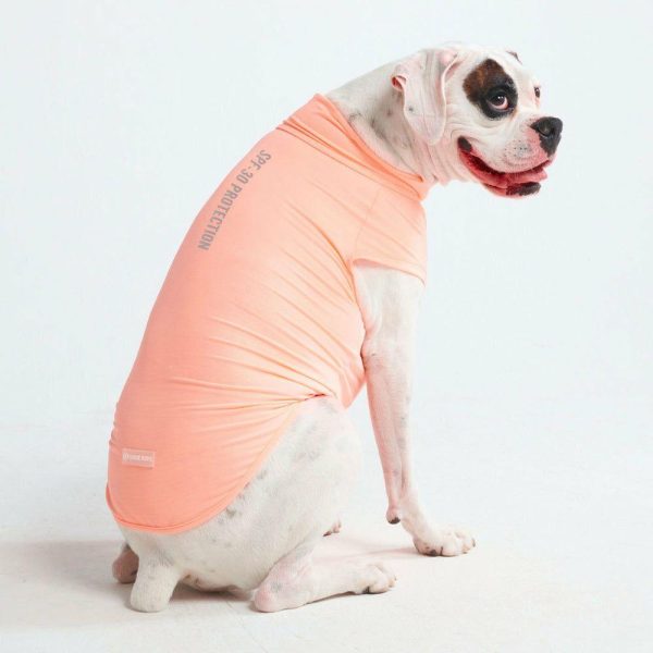 Sunblock Dog T-Shirt – Peach | Spark Paws Dog T-Shirts Dog T-Shirts Dog T-Shirts