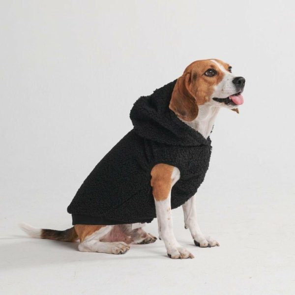 Teddy Sherpa Dog Jacket – Black | Spark Paws Dog Jacket Coat Dog Jacket Coat Black