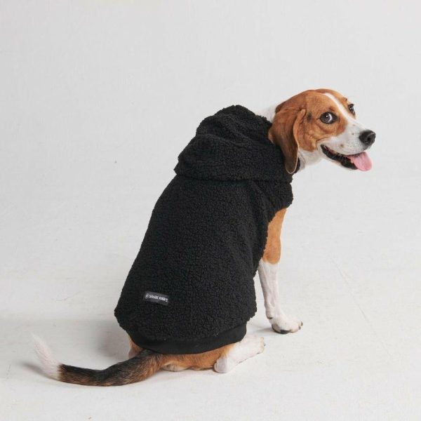 Teddy Sherpa Dog Jacket – Black | Spark Paws Dog Jacket Coat Dog Jacket Coat Black