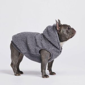 Teddy Sherpa Dog Jacket – Grey | Spark Paws Dog Jacket Coat Dog Jacket Coat Dog Jacket Coat