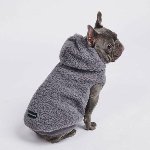 Teddy Sherpa Dog Jacket – Grey | Spark Paws Dog Jacket Coat Dog Jacket Coat Dog Jacket Coat