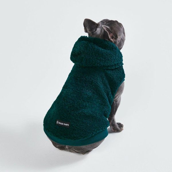 Teddy Sherpa Dog Jacket – Pine Green | Spark Paws Dog Jacket Coat Dog Jacket Coat Dog Jacket Coat