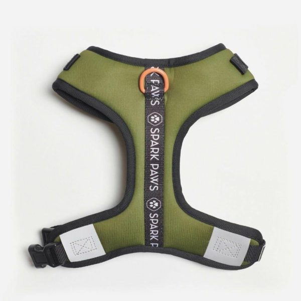 Ultra Soft Activewear Dog Harness – Green | Spark Paws Activewear Harness Activewear Harness Activewear Harness