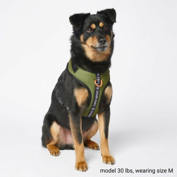 Ultra Soft Activewear Dog Harness – Green | Spark Paws Activewear Harness Activewear Harness Activewear Harness