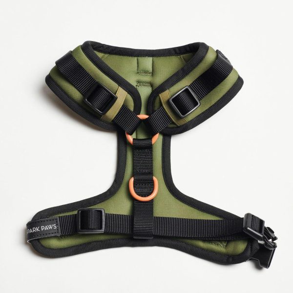 Ultra Soft Activewear Dog Harness – Green | Spark Paws Activewear Harness Activewear Harness Activewear Harness