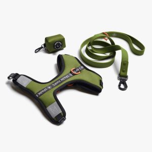 Ultra-Soft Activewear Harness Set – Green | Spark Paws Activewear Harness Activewear Harness Activewear Harness