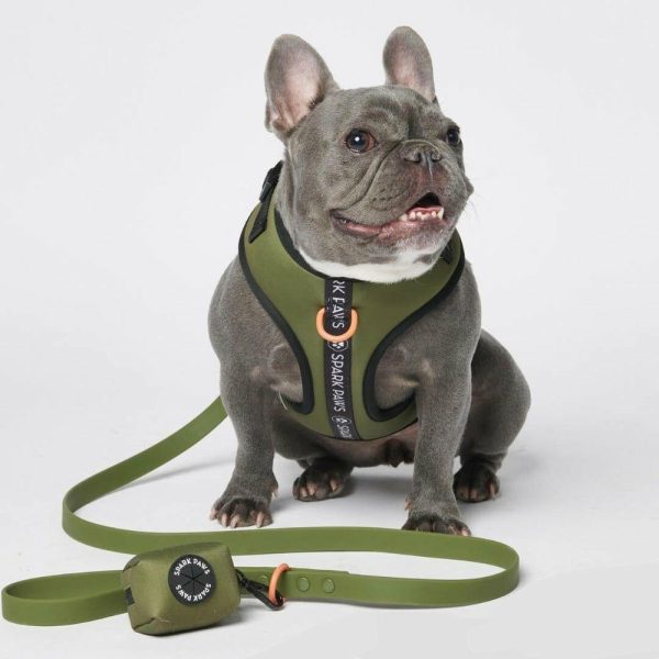 Ultra-Soft Activewear Harness Set – Green | Spark Paws Activewear Harness Activewear Harness Activewear Harness