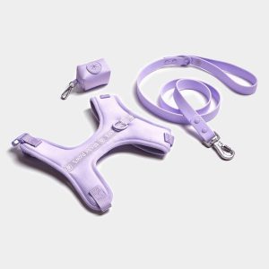 Ultra-Soft Activewear Harness Set – Lilac | Spark Paws Activewear Harness Activewear Harness Activewear Harness